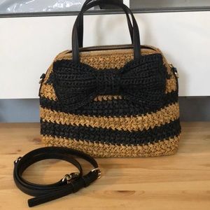 Kate Spade bee straw rattan bag brand new